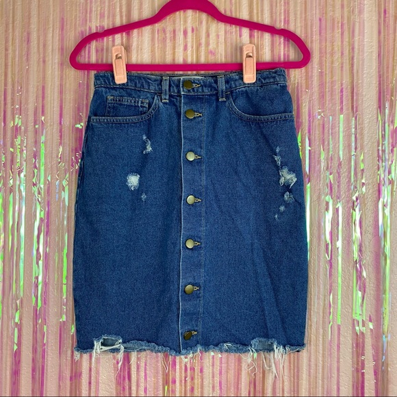 American Apparel Dresses & Skirts - American Apparel Distressed Denim Skirt